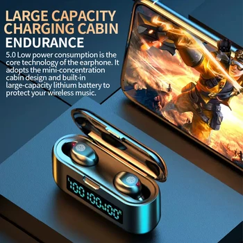 

F9 Stereo Bluetooth 5.0 TWS Earphone Headset Touch Control for IOS Android