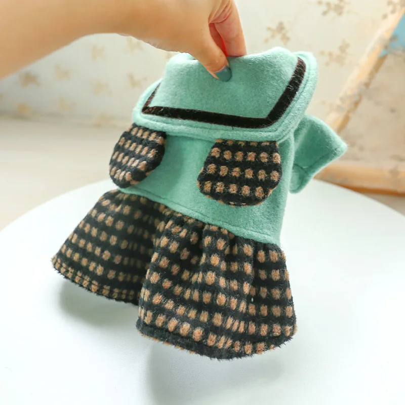 熊耳朵翻领裙_5231