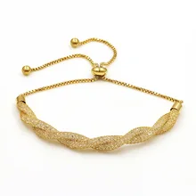 Гнездовая оправа крошечный куб циркония CZ Кристалл Регулируемый Боло браслеты для женщин свадебные подружки невесты ювелирные изделия