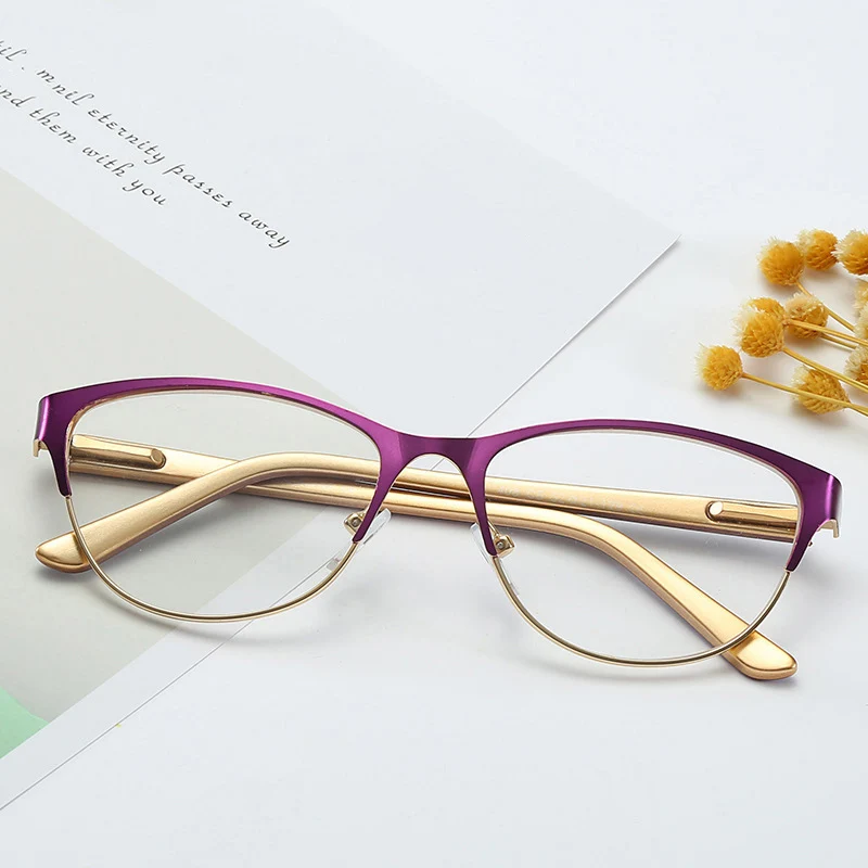 

New Designer Woman man Glasses Optical Frames Metal Round Glasses Frame Clear lens Eyeware Eye Glass