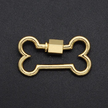 

3pcs/lot 14x26mm Dog Bone Spiral Lock Hook diy Jewelry Clasp Wholesale Factory Sale Trendy Style Clasps Bulk Orders Discount