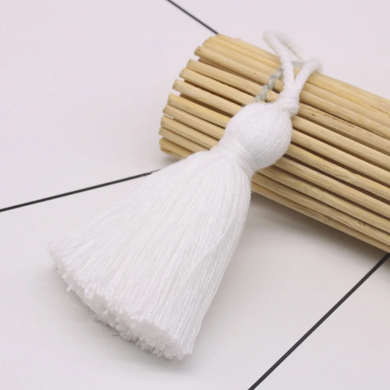 Description Picture 3 of item5/10Pcs Cotton Tassel 8cm Hanging Rope Fringe Tassel For Sewing Craft Home Curtains Garment Decoration Accessories