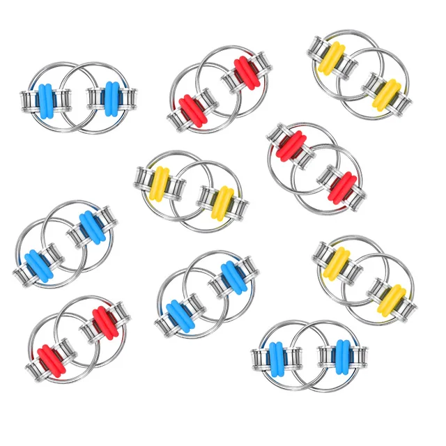 Decompression Chain Bicycle Chain Anti-stress Key Ring Hand Spinner Finger Fidget Autisme Autismo Flipo Flip Anxiety Antistress 1