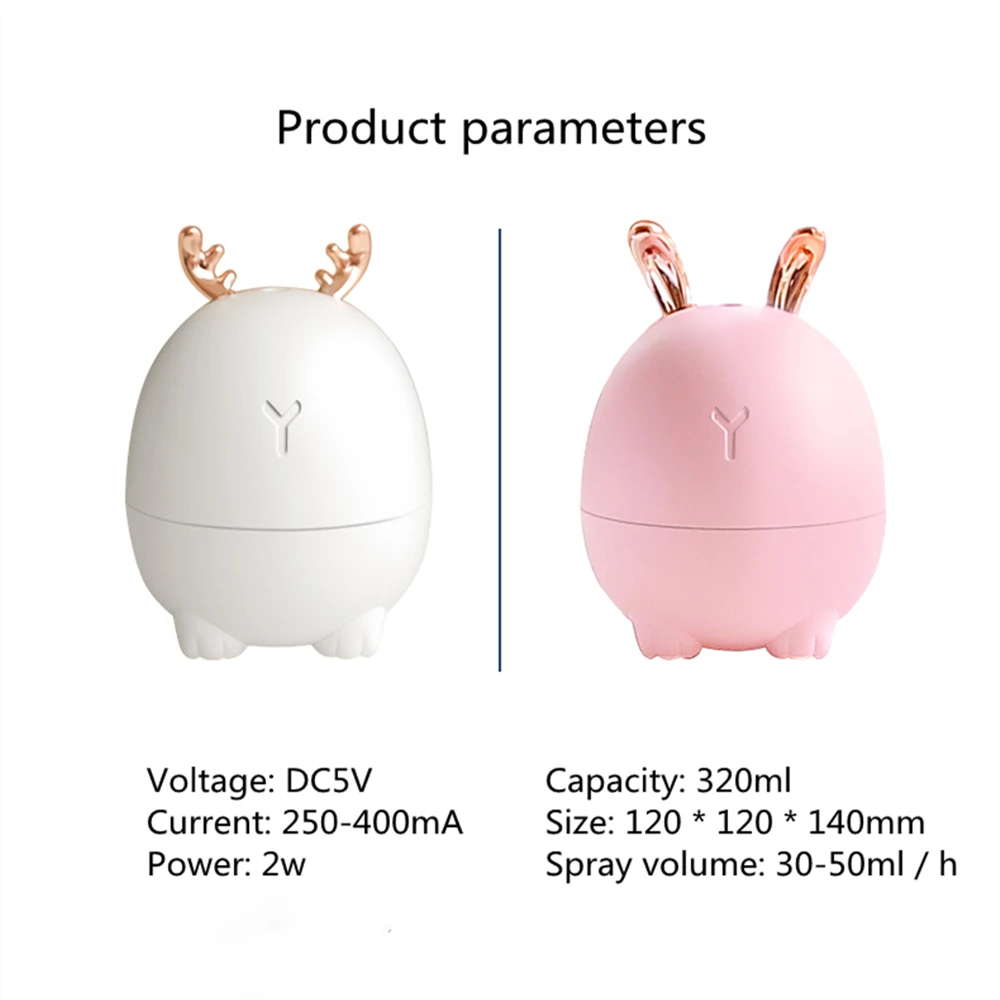 2019 new aromatherapy humidifier 320ml usb air aroma diffuser ultrasonic portable essential oil diffuser for home office desktop