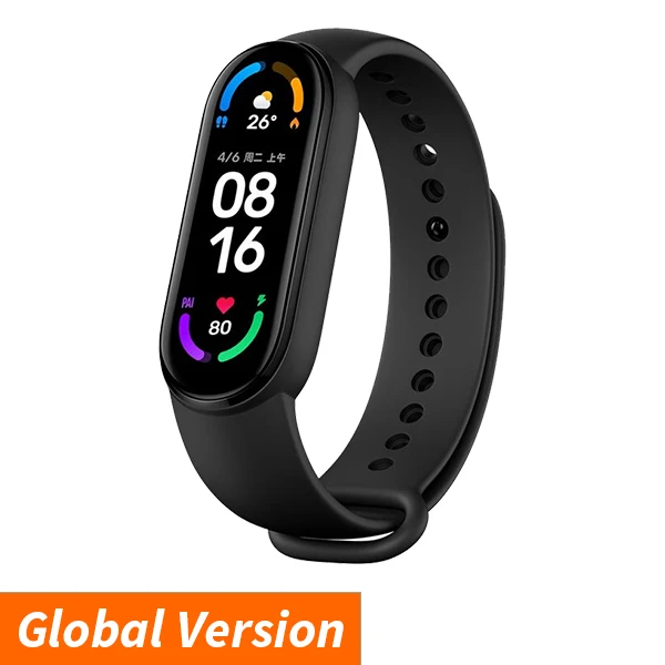 Multi-language Xiaomi Mi Band 6 Smart Bracelet 1.56"AMOLED Screen miBand 6 Heart Rate Fitness Traker Bluetooth 5ATM Waterproof 