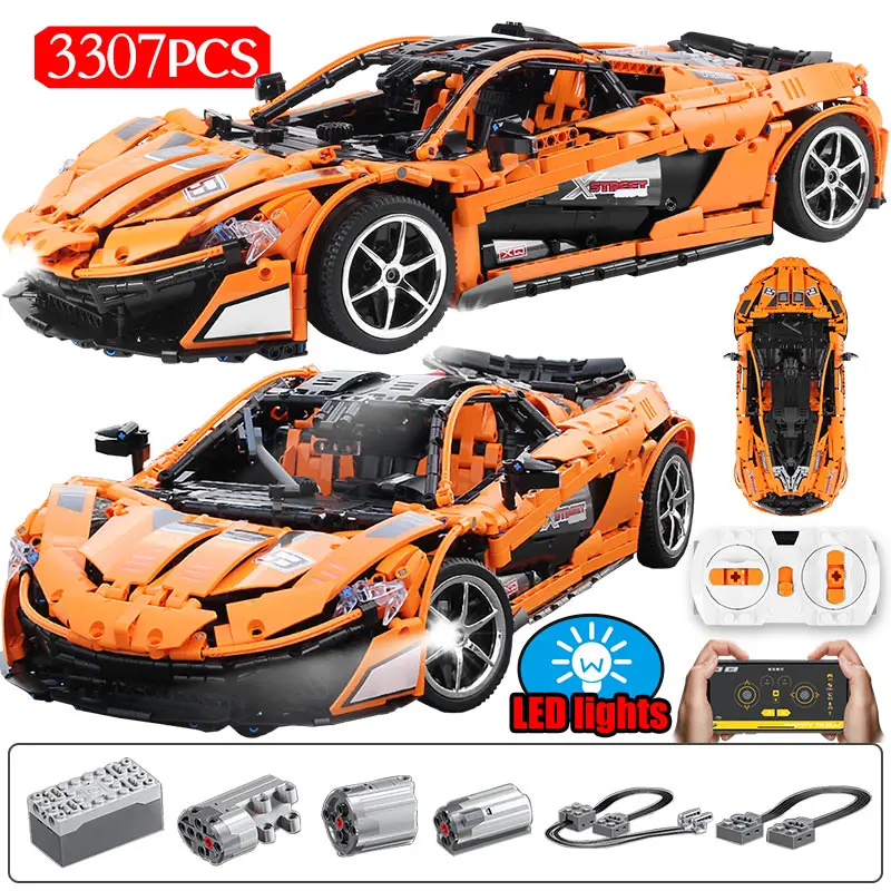 Набор скоростных автомобилей MOC Детский конструктор с дистанционным