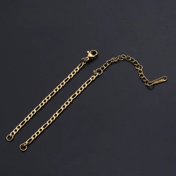 

5pcs/lot 3mm Width Stainless Steel Figaro Chain Bracelets Chains Wholesale Drop Shipping Top Quality