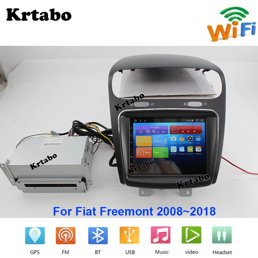 

Car radio Android multimedia player For Fiat Freemont 2008~2018 Car touch screen GPS Navigation Support Carplay Bluetooth WIFI