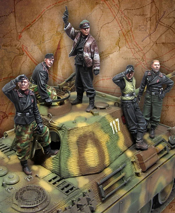 Набор для сборки фигурок из смолы 1/35, 5 фигурок(без резервуара