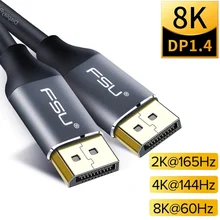 8K DP кабель Displayport 1,4 кабель 8K 4K HDR 165Hz 60Hz Дисплей порт кабель DP к DP кабель для Samsung видео ПК ноутбук TV DP 1,2(China)