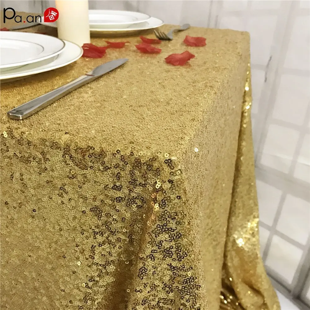 

Sequin Tablecloth Glitter Shining decorative Overlays of Wedding Background Party Meeting Check-in Desk cover room decor