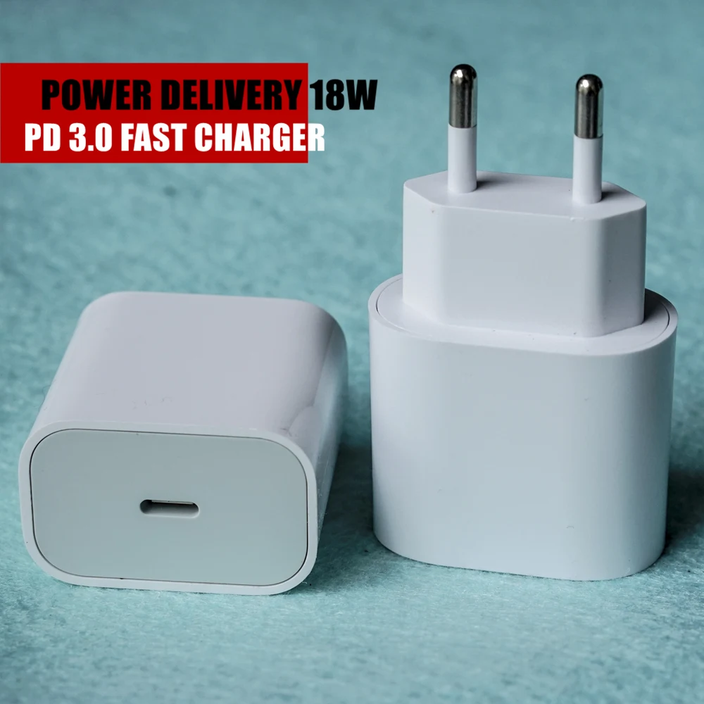 18 Вт EU US PD usb type C зарядное устройство адаптер для iphone 8 Plus X Xs 11 Pro Max QC4.0 Быстрая