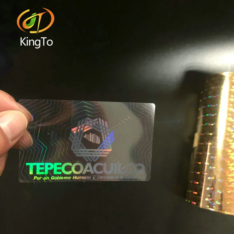 Película laminada de holograma transparente, pegatina holográfica superpuesta
