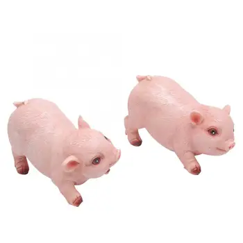 

2pcs Landscape Lawn Garden Courtyard Resin High Simulation Piglet Decoration Animal Pig Ornament Home Decoration