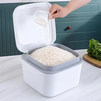 

1Pc 10kg Rice Storage Container with Lid Grain Flour Dispenser Moisture-proof Bin Box