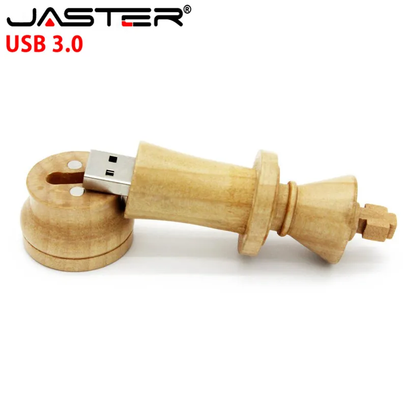 Деревянный международный шахматный USB флеш накопитель JASTER 3 0 Флэшка кленовый 4 ГБ