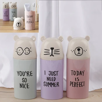 

1PC Cartoon Protable Travel Toothbrush Case Storage Box Container Home Bathroom Accessories Toothpaste Organizer