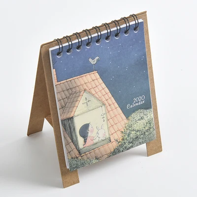 8 Год Kawaii мультфильм Животные Настольный календарь DIY крафт-бумага мини-календарь планировщик расписаний,08-,12 - Цвет: 8