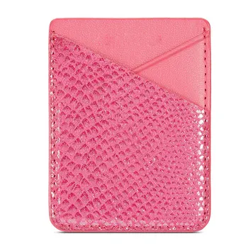 

Back Pocket Stick-on Fashion Credit Card Card Holder Universal Sticker Pouch Cell Phone Portable PU Leather Storage