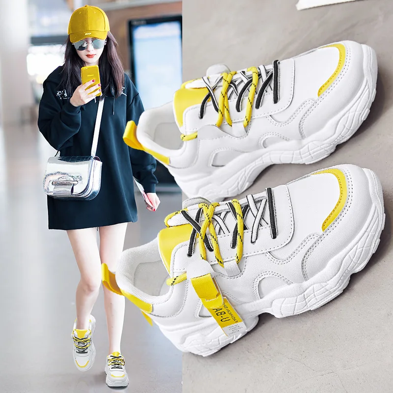 

Online Celebrity Sports WOMEN'S Casual Shoes Four Seasons New Style Korean-style Versatile Elevator Shoes Students Thick Bottome