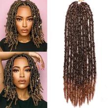 

SAMBRAID Faux Locs Hair Handmade Butterfly Locs Hair Goddess Pre Looped Short Bob Locs Distressed Locs Crochet Hair Extensions