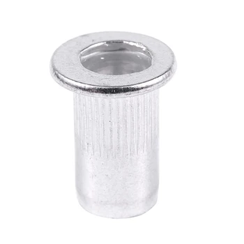 

New M5 Aluminium Threaded Rivnuts Flat Head Rivet Nuts Nutserts 100pcs