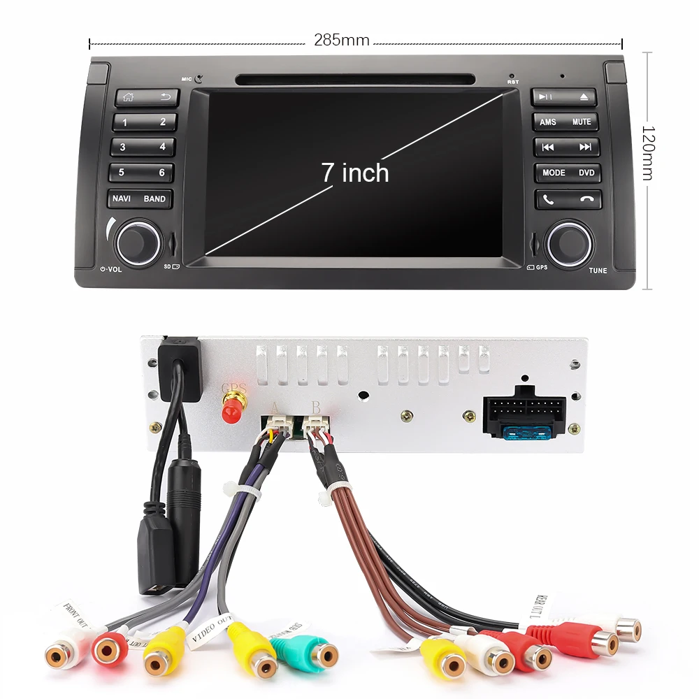 Excellent Eunavi 1 Din Car DVD Player For BMW E39 E53 X5 Range rover 7