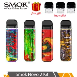 Имеются на складе! SMOK Novo 2 Pod Starter Kit электронная сигарета Vape ручка комплект 2 мл емкость сетка pod с 800 мАч встроенный аккумулятор VS no