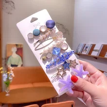  Korean Hair Clips Set For Women Arcylic Pearl Hairclip Trendy Hairpin Jewelry Female Hair Stick Gifts Hair Accessories 