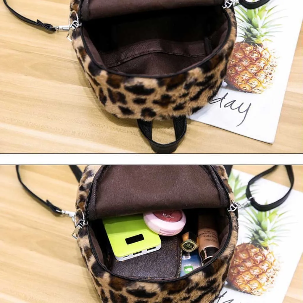 Мини-рюкзаки с леопардом Mochila, Женская шерстяная сумка на цепочке, маленькая квадратная сумка на плечо для девочек-подростков, рюкзак# A