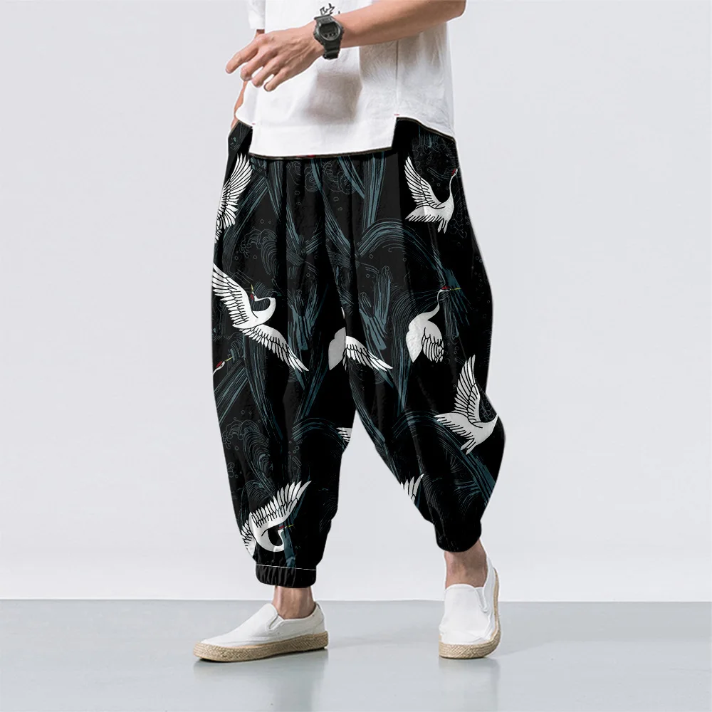 C Pantalones Holgados Vintage Con Estampado De Sol Y Luna Pa C Pantalones Holgados Vintage Con Estampado De Sol Y Luna Pa