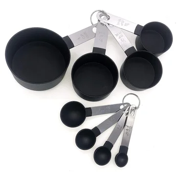 

Retro Copper Plated Black Baking Measuring Cup And Measuring Spoon Stainless Steel Ladle Measuring Tool Set