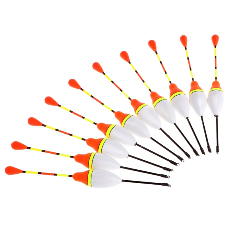 

ABGZ-10Pcs/Set Carp Fishing Floats Set Buoy Bobber Stick for Fish Tackle Vertical 4No.3.0G