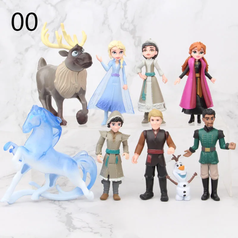 Экшн-фигурки из ПВХ Холодное сердце 2 Disney куклы Снежная королева Эльза Анна Олаф