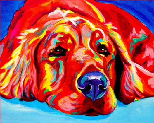 Gatyztory Color Dog Series Diy Painting Number Animal Oil Paint By Numbers Canvas Painting By Numbers For Kids Adults Art Paint Paint By Number Aliexpress