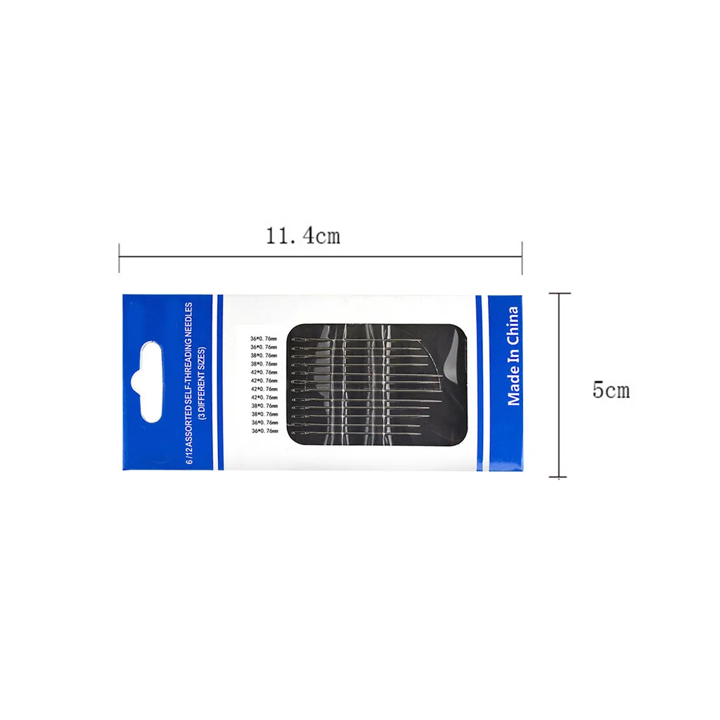12 шт толстые иглы для самостоятельного шитья с большими глазами ручной набор для шитья alfileres para costura булавки