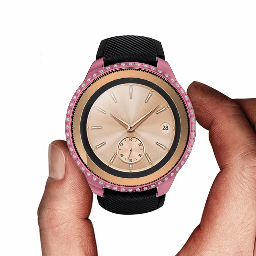 Бампер для samsung Galaxy Watch 46 мм 42 мм, чехол, Алмазный защитный чехол из поликарбоната, жесткая рамка, умные часы, Аксессуары 42 46