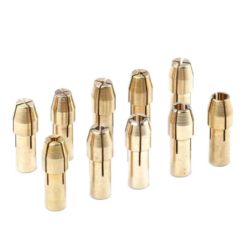 

11Pcs Mini Drill Chucks Adapter 0.5mm-3.2mm Dremel Mini Drill Chucks Chuck Adapter Micro Collet Brass for Power Rotary Tool
