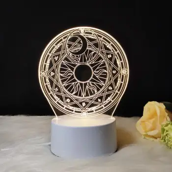 

3D Nightlight USB socket Bedroom Table Lamp acrylic 3D lamp promotion gift lamp