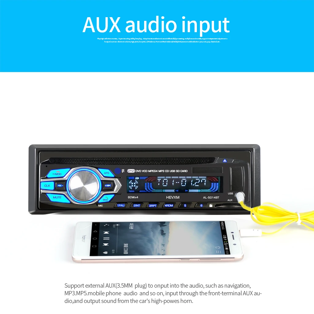 Single spindle car DVD stereo Bluetooth car dvd player MP3 5014BT card machine radio car mp3 player bluetooth car