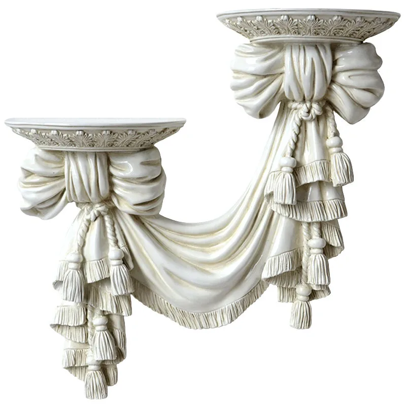 

Decorative shelves in storage holders racks resin European Style home wall decor living room art Hanging mural Storage Plate