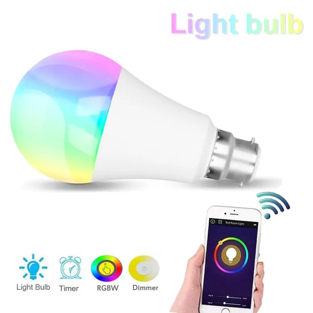 

LED WiFi Smart Light Bulb Multicolor Light Bulb Compatible with Alexa Google Home Lamp RGBCW Color Changing E27