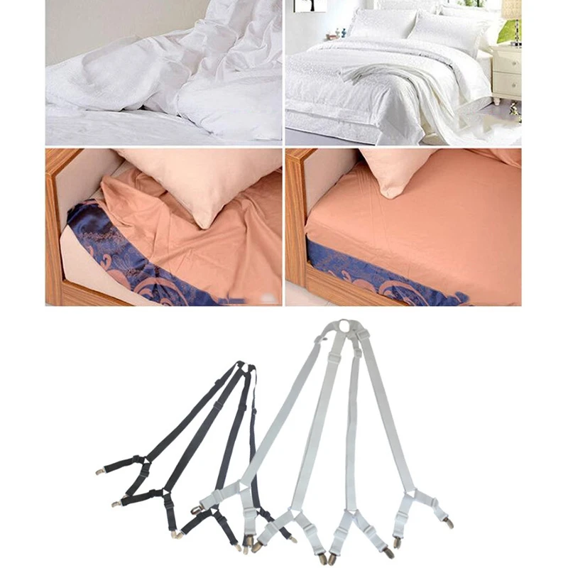 4 Corner Elastic Mattress Clip Elastic Bed Sheet Grippers Holder Cover Strong Duvet Blankets Fasteners Fixing Non Slip Straps Be
