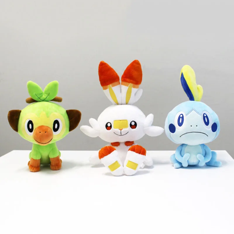 Sobble Scorbunny Grookey Sirfetch 'd плюшевые куклы игрушки Покемоны Меч Щит Мягкие плюшевые игрушки Рождественский подарок для детей друг