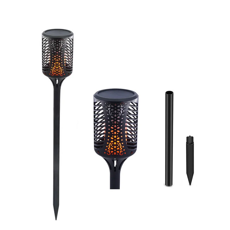 

2PCs Solar Flame Lights 30Inch 99 LED Waterproof Landscape Garden Pathway Torch Light with Auto On/Off for Lights Decoration