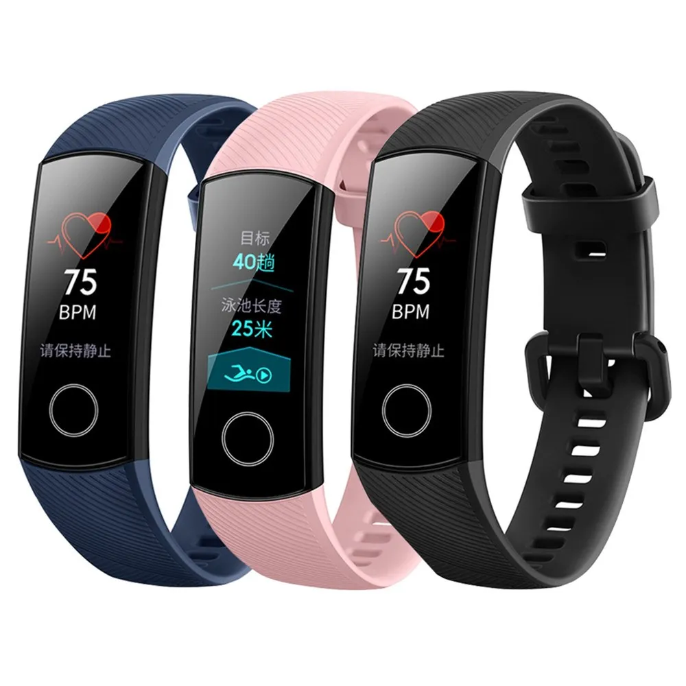 Original Global Huawei Honor Smart Band 4 Touch Color Screen Smart Wristband Waterproof Heart Rate  - 4000183895864