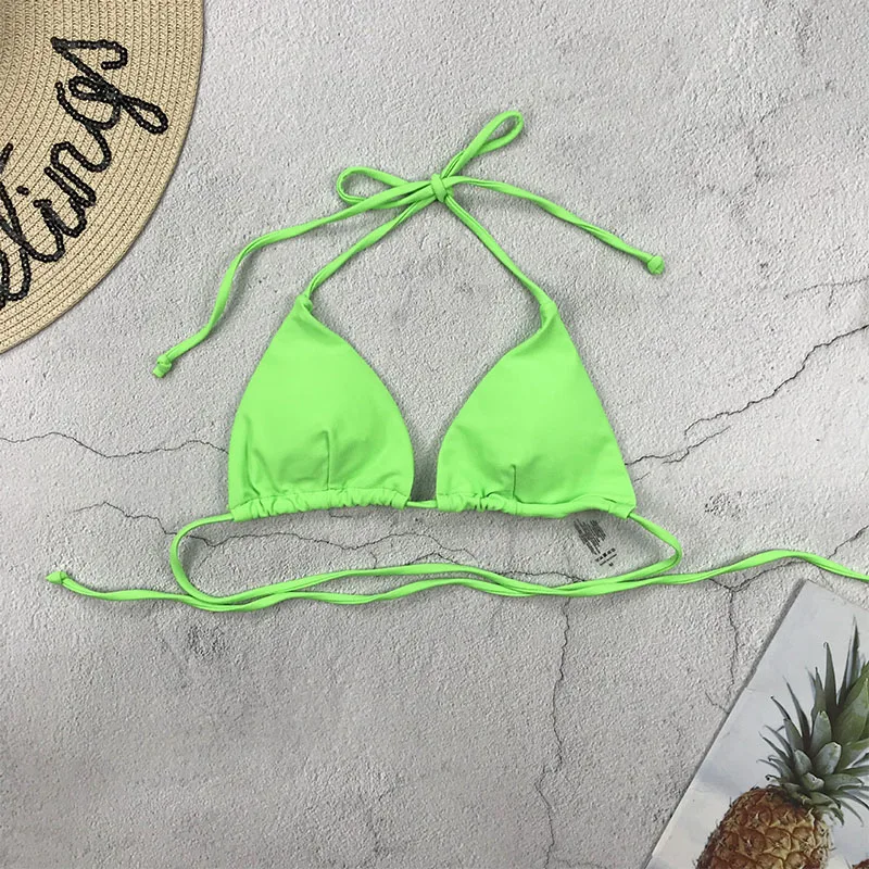 

High elasticity Swimsuits Womens Bathing Suits Push Up Bikini Padded Top Triangle bathing suit Strappy Bikini Top and bottom