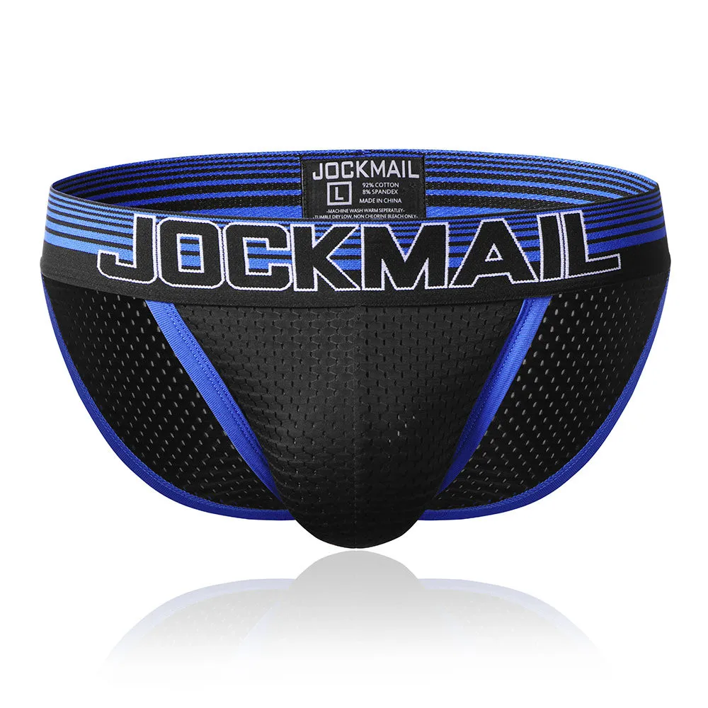 Трусы брифы JOCKMAIL мужские сетчатые пикантное нижнее белье из вискозы дышащие