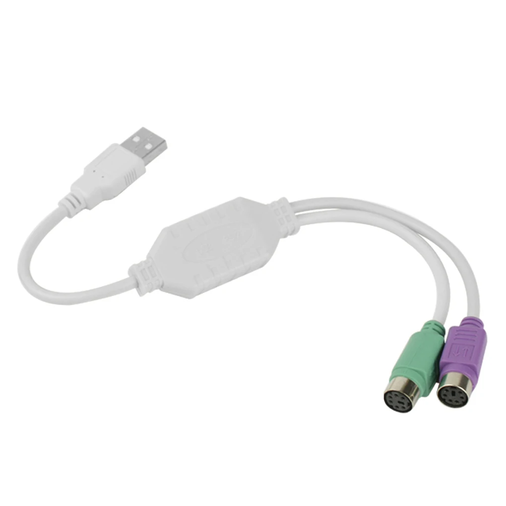 2-в-1 PS/2 клавиатура мышь к USB конвертер адаптер кабель сплиттер Соединительный