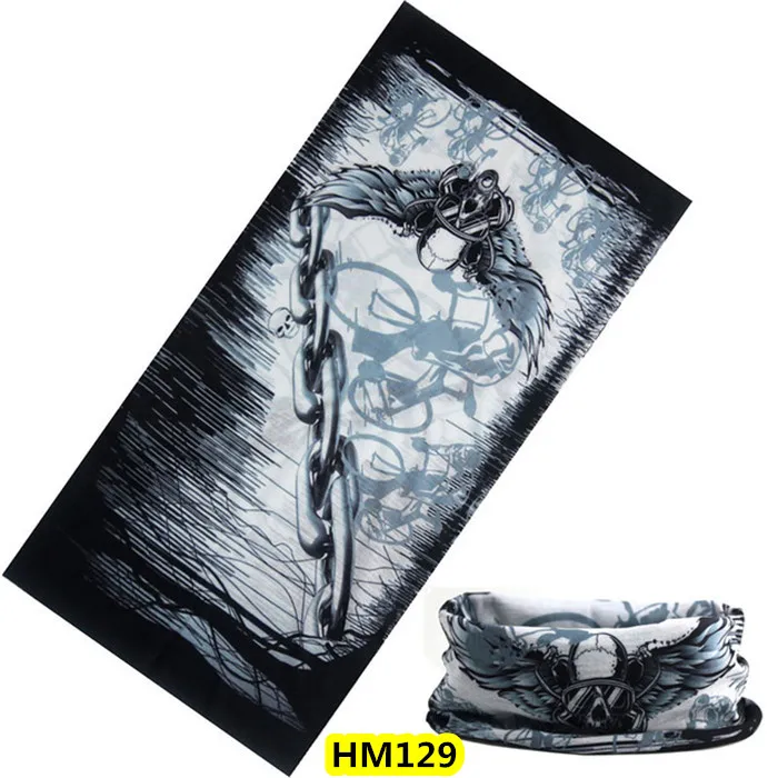 HM129 Scarf Мужской шарф, бандана для езды на Хэллоуин, женский платок, лыжная маска с черепом, маска на половину лица, шарф-призрак, шарф на шею, шарфы для походов, волшебный шарф, Вечерние Маски - Цвет: HM129 Scarf